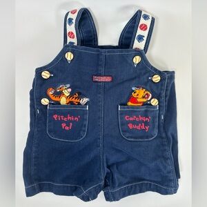 VTG Disney‎ Winnie the Pooh 2000 Baseball 3/6M  Shortalls Pitchin’ Pal Buddy